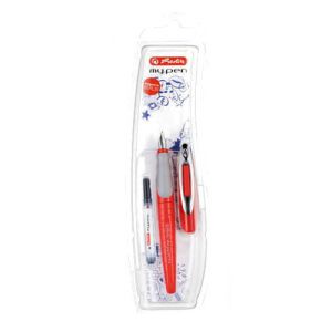 Pióro wieczne Herlitz My Pen dla leworęcznych, Czerwono-szare